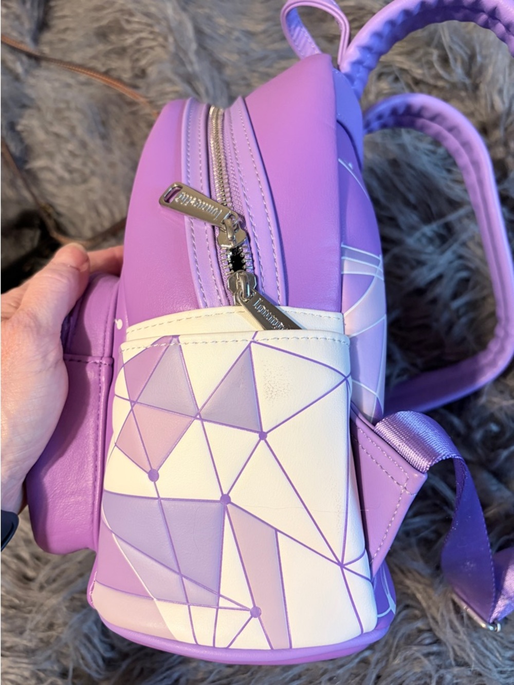 Disney parks purple wall Loungefly Mini Backpack - Picture 6 of 10